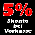 5% Skonto bei Zahlung per Vorkasse